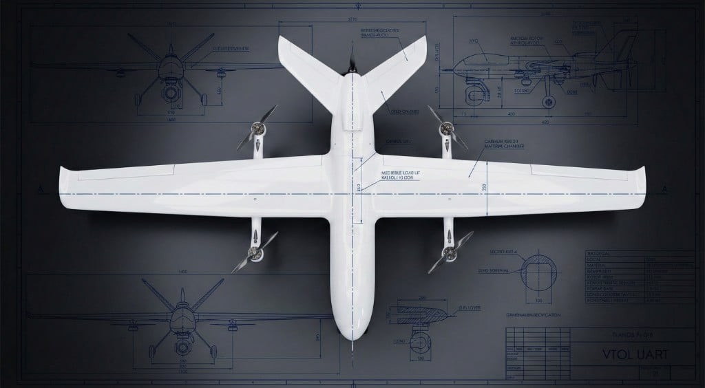 S-X1 VTOL UAV technical drawing